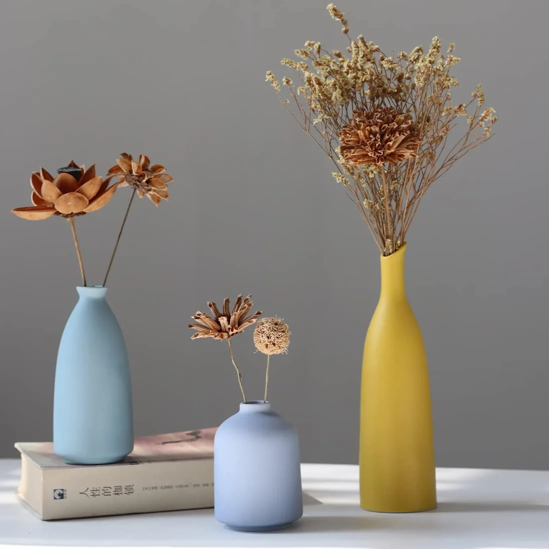 Glass vases: